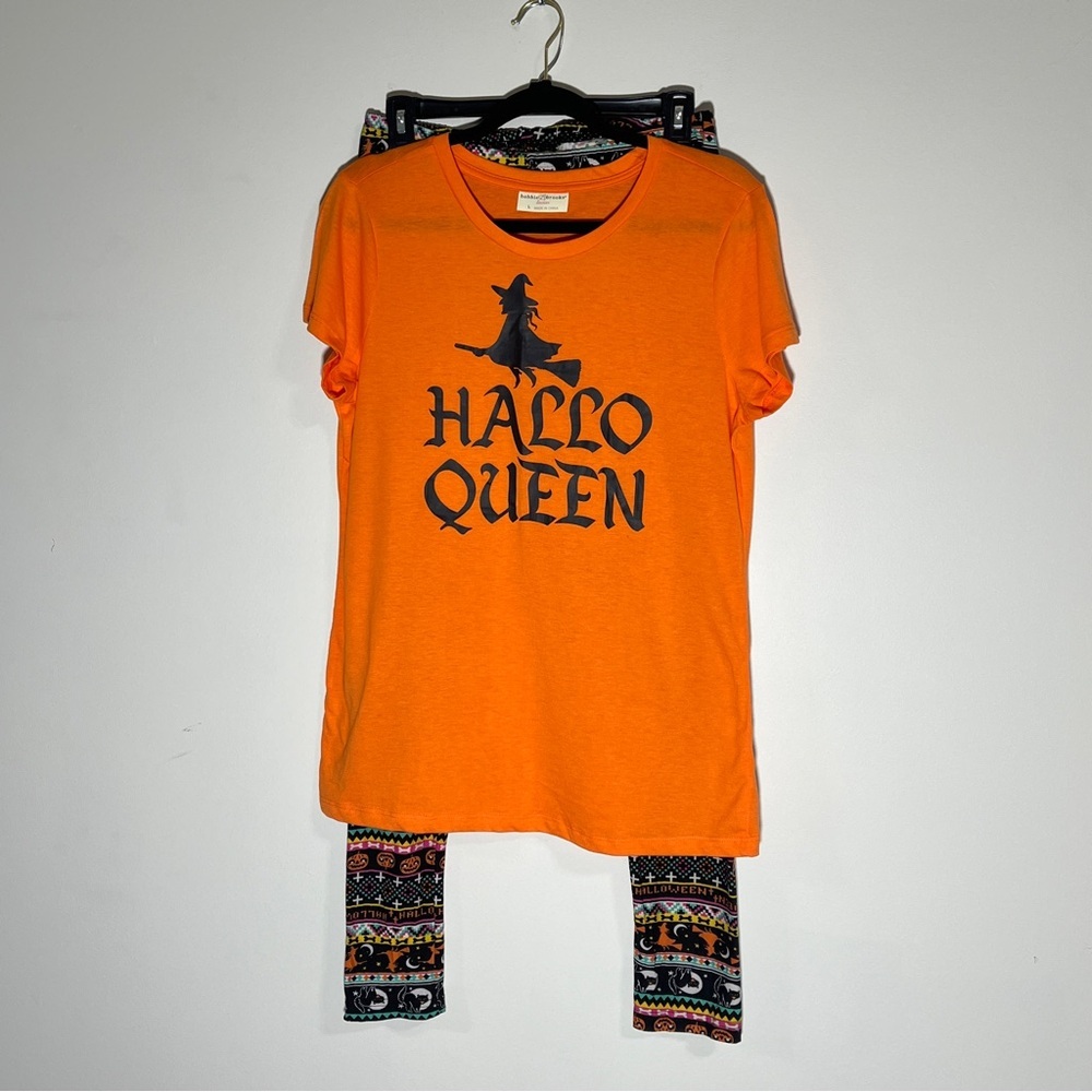 Bobbie Brooks Women's Hallo Queen Pj Loungewear Set T-shirt Leggings Size Large